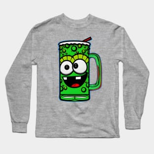 Saint Patrick's Day Green Beer Mug Cartoon Long Sleeve T-Shirt